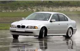 Image: A car with new tyres fitted to the front.